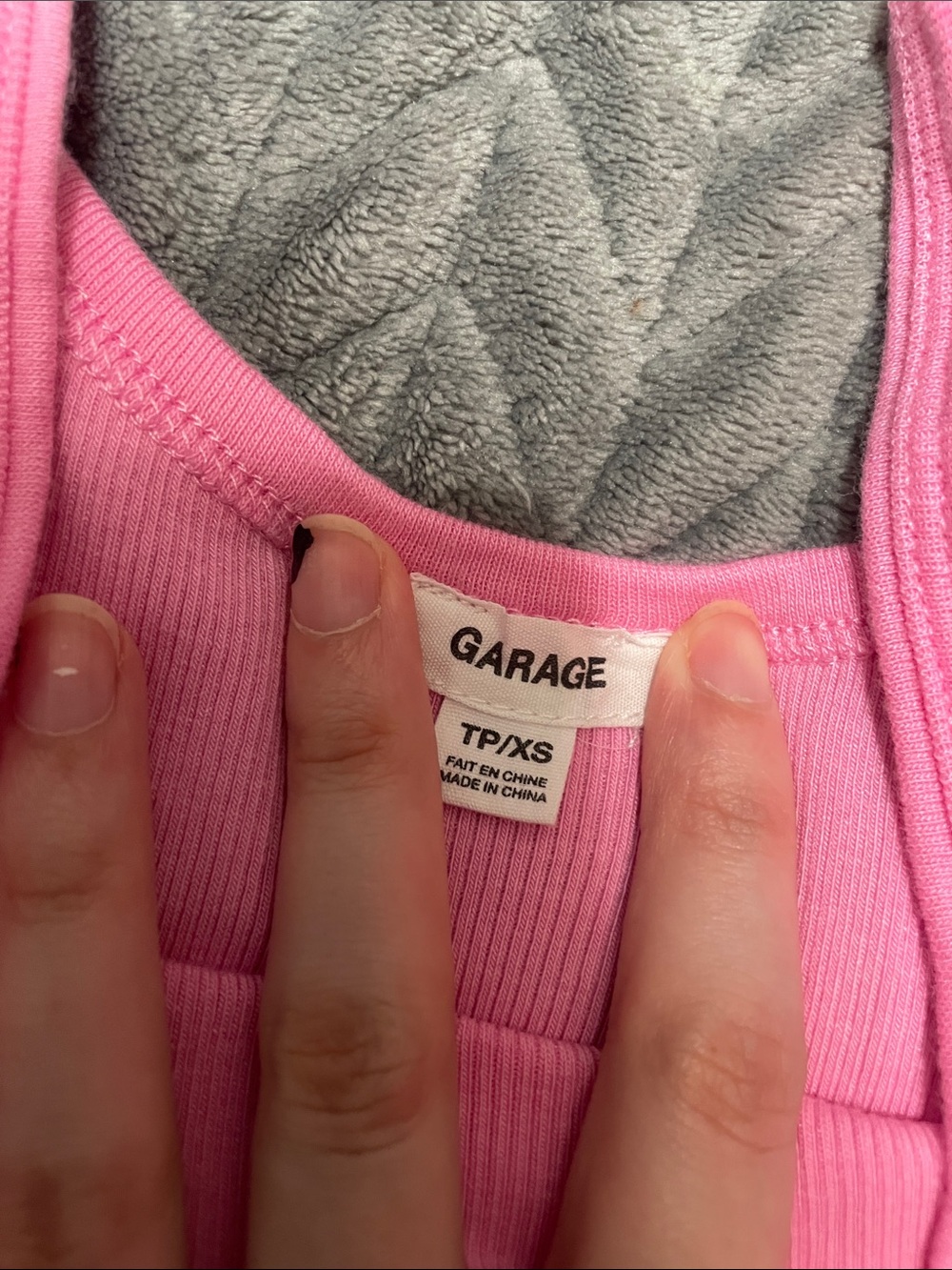 Garage Ribbed Cropped Tank - Picture 2 of 4